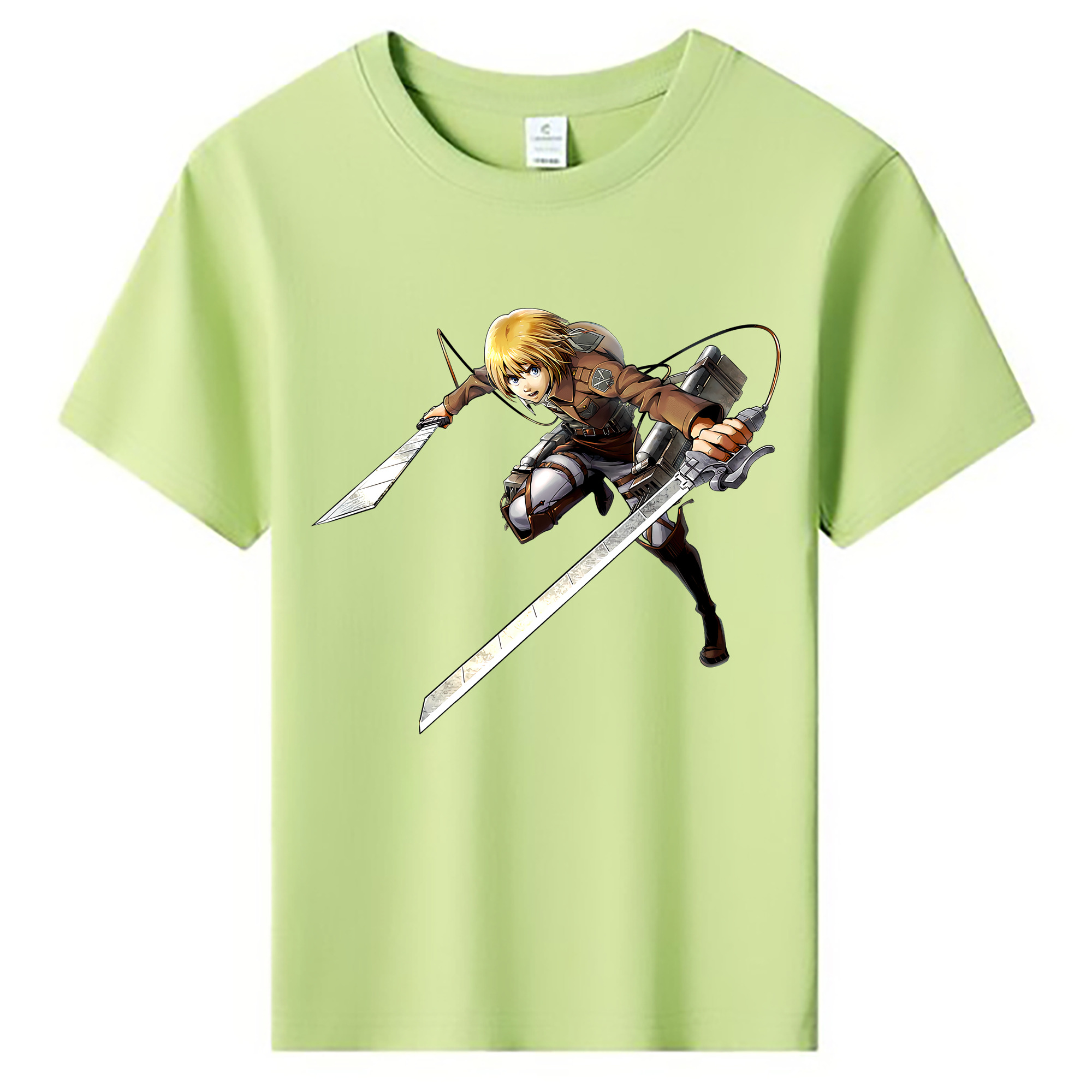 （画像用） 進撃の巨人 アルミン·アルレルト Attack on Titan Armin Arlert 綿100％キッズTシャツ（フロントプリント）